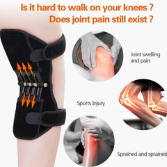 Spring Knee for Joint Patella Power Lift Knee Braces Elderly Walking Support Protect Fixed Booster Breathable Rebound - JVJ Prime