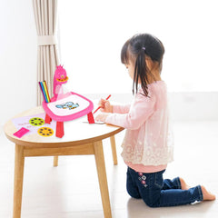 Child Learning Desk With Smart Projector Painting Table Toy With Light & Music