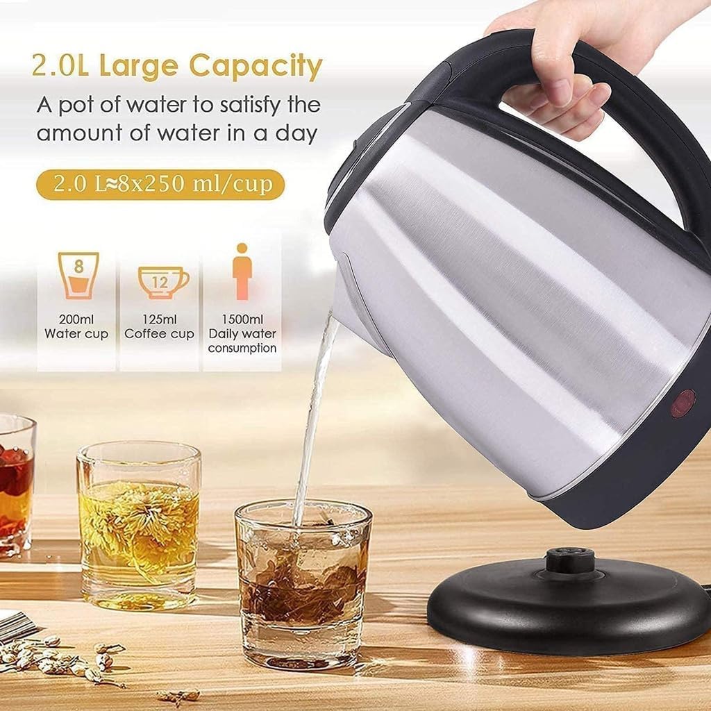 Stainless Steel Electric Kettle 2.0L Large Capacity With Argentina Plug