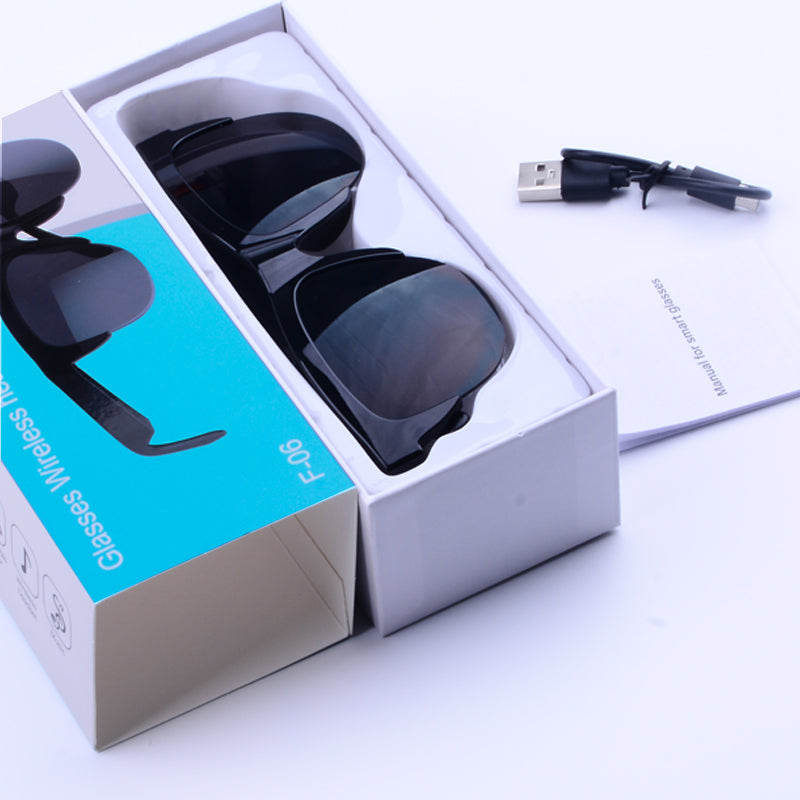 Fashion F06 Glasses Wireless Headphones With Microphone