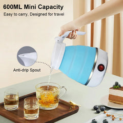 600ml Travelling Portable Electric Mini Foldable Kettle Silicone