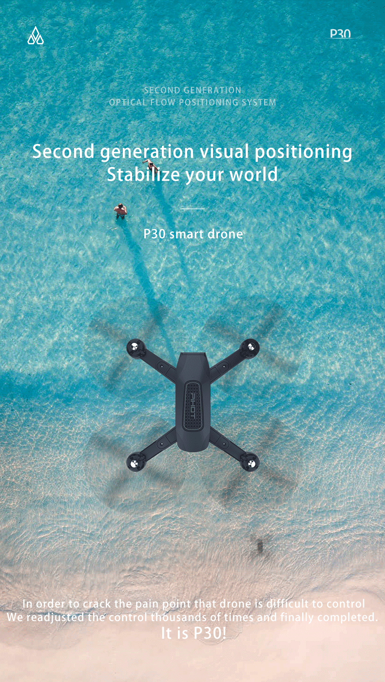 P30 Drone Camera 4K 1080P Height Hold RC Foldable Quadcopter Dual Camera