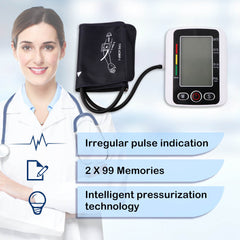 Blood Pressure Monitor Large Screen LCD Digital Upper Arm BP Machine with voice 608