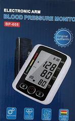 Blood Pressure Monitor Large Screen LCD Automatic Digital Upper Arm  Sphygmomanometer Portable BP Machine with voice 608 - JVJ Prime